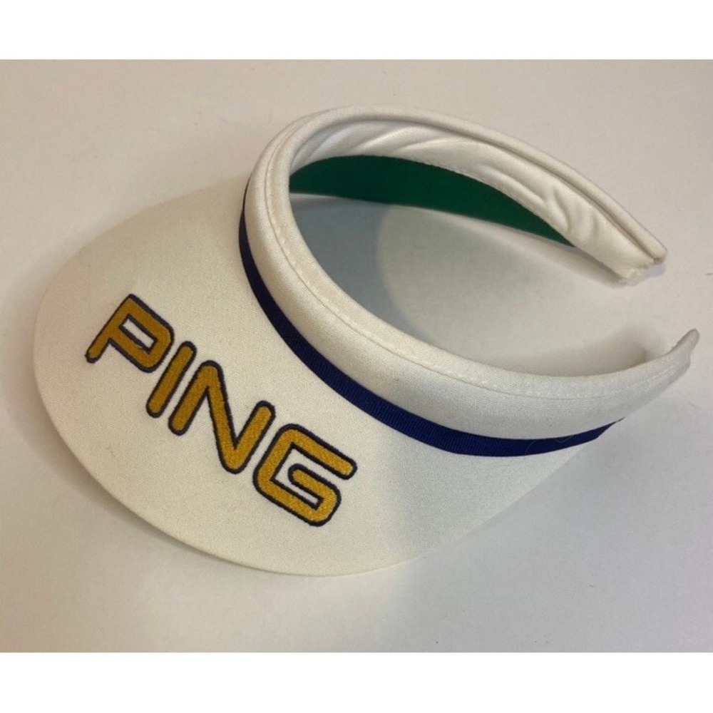 Vintage PING Visor Golf Tennis Women's Embroidered Made In USA Classic Retro